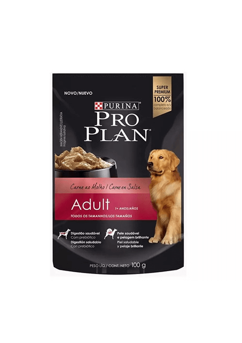 PRO PLAN POUCH CANINE ADULTO CARNE X 100 G