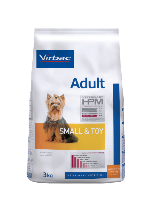 VIRBAC HPM ADULT SMALL & TOY X 3 KG